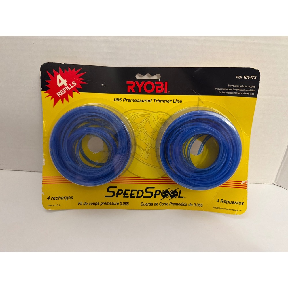 Ryobi SpeedSpool .065 Premeasured Trimmer Line 4 Refills 120ft Total 181473 NEW